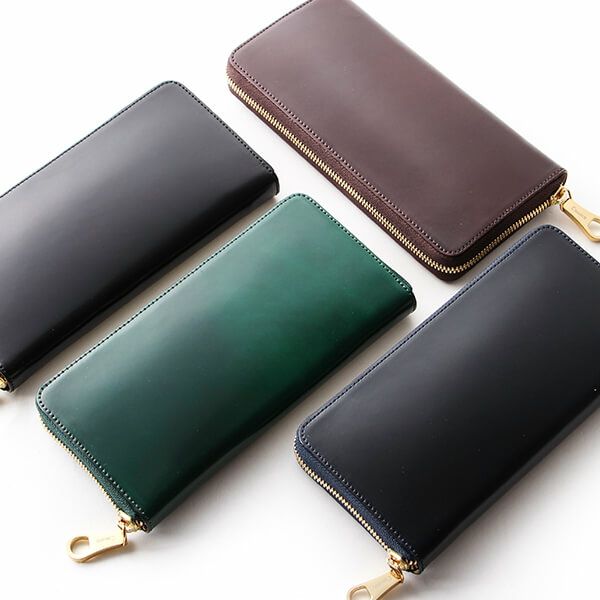 チマブエ Aniline Cordovan ラウンドファスナー 長財布 15194 長財布  