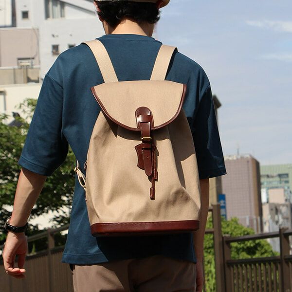 ムネカワ レザー×コットンバックパック munekawa | フリースピリッツ