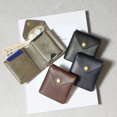 オーダー品　スリムウォレット クランプ イタリアンシュリンクレザー ギャルソンスリムウォレット Cr