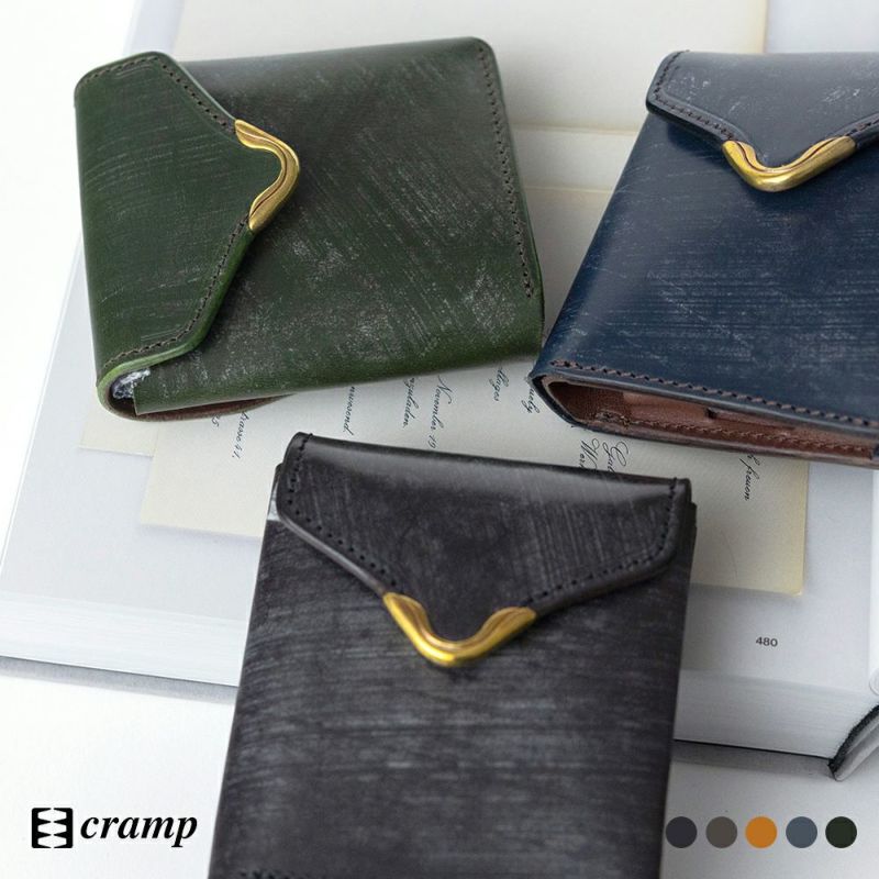 クランプ UKブライドルレザー ギャルソンスリムウォレット Cr-928