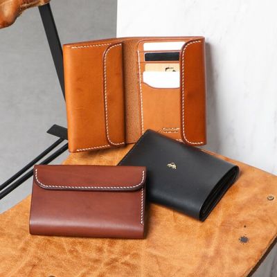 Jacou ジャコウ / 三つ折り財布 Dark Brown