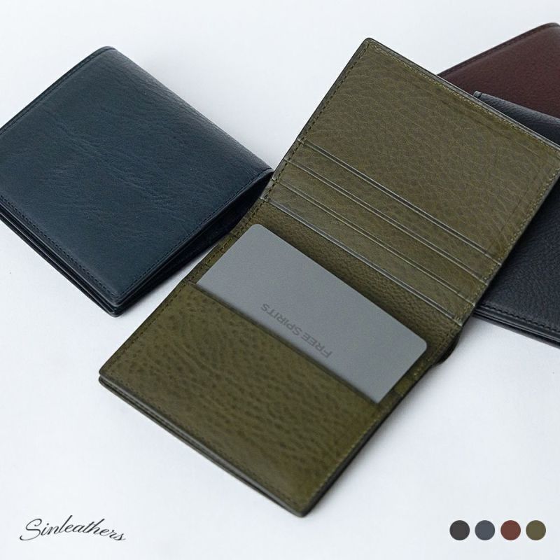 シンレザーズ 薄型二つ折り札入れ Sinleathers | フリースピリッツ